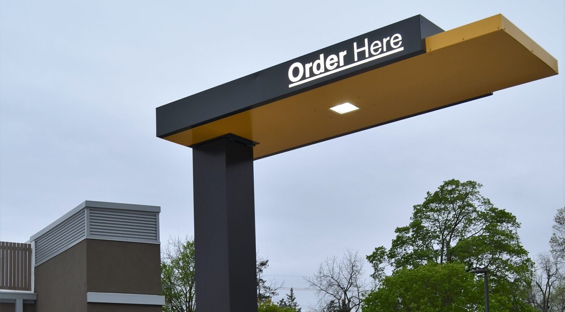 Drive thru digital menu boards