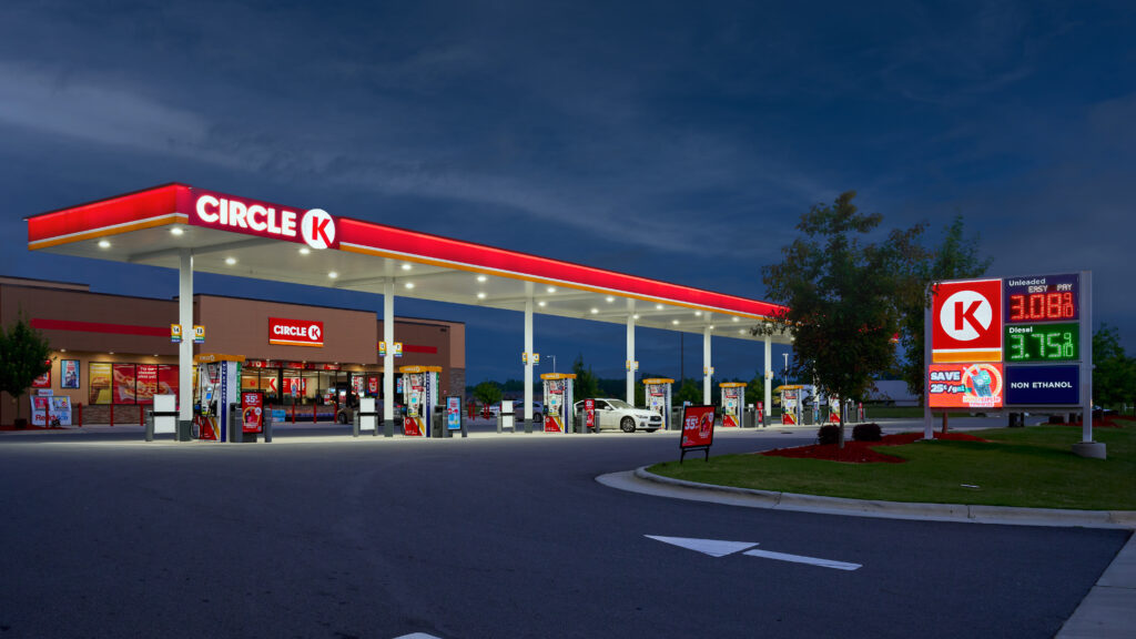 Full Exterior Circle K Gas Station Site Greenville
