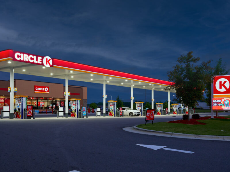 Full Exterior Circle K Gas Station Site Greenville