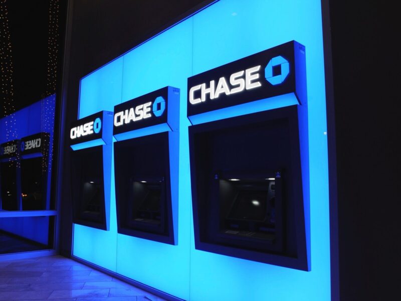 Chase Bank ATM Interior Illuminated