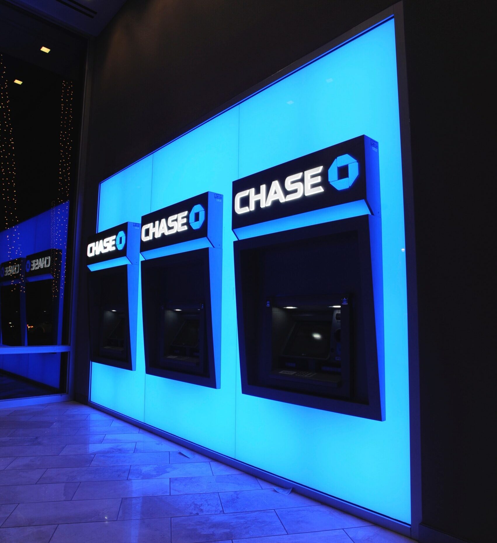 Chase Bank ATM Interior Illuminated