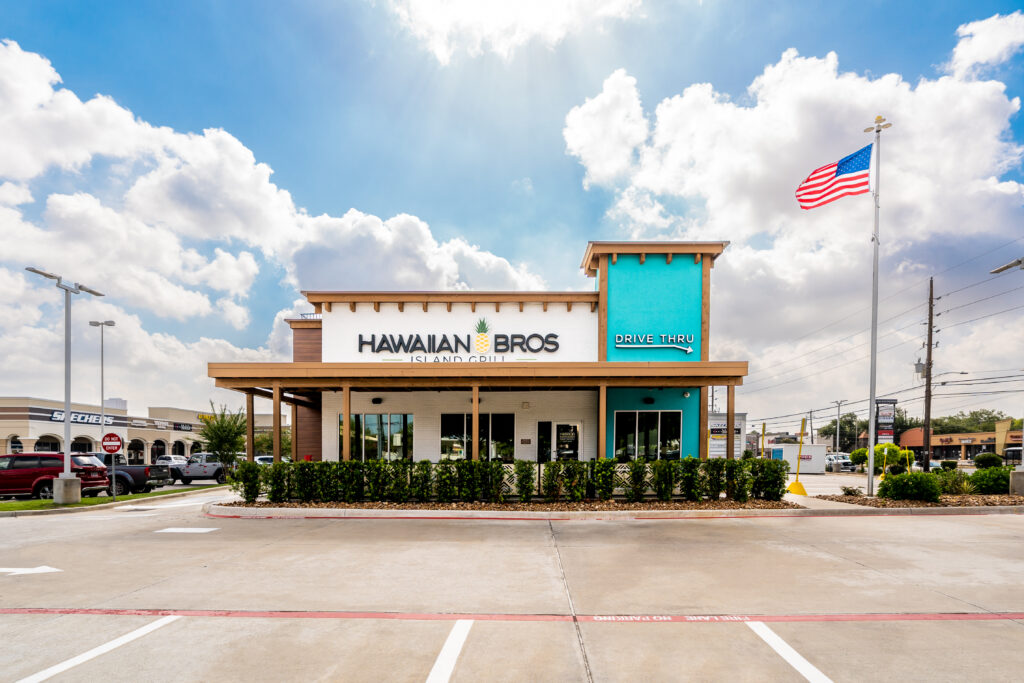 Hawaiian Bros Exterior Front of Building Signage