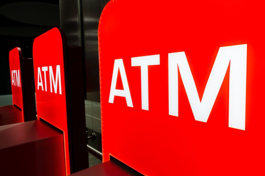 atm inside signage