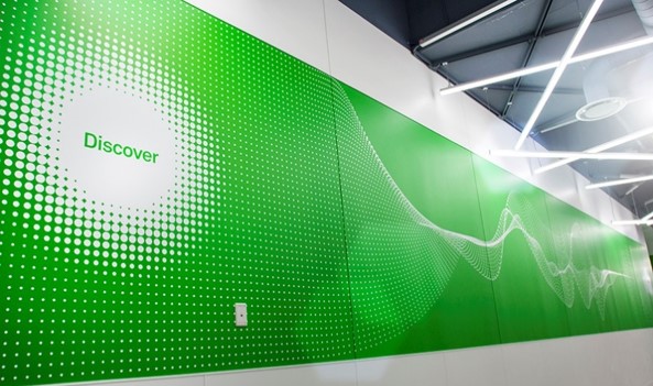 Branded environment wall