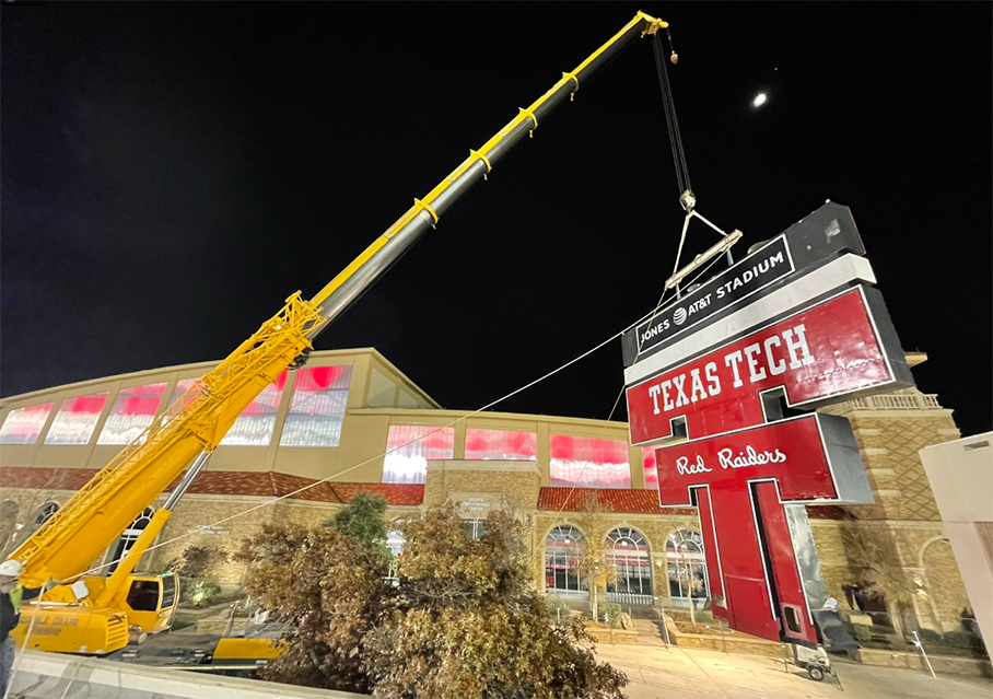 texas tech stadium signage
