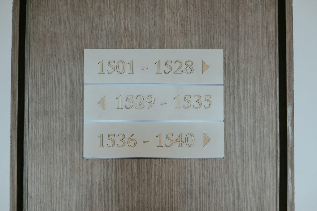 Wayfinding Room Number Sign