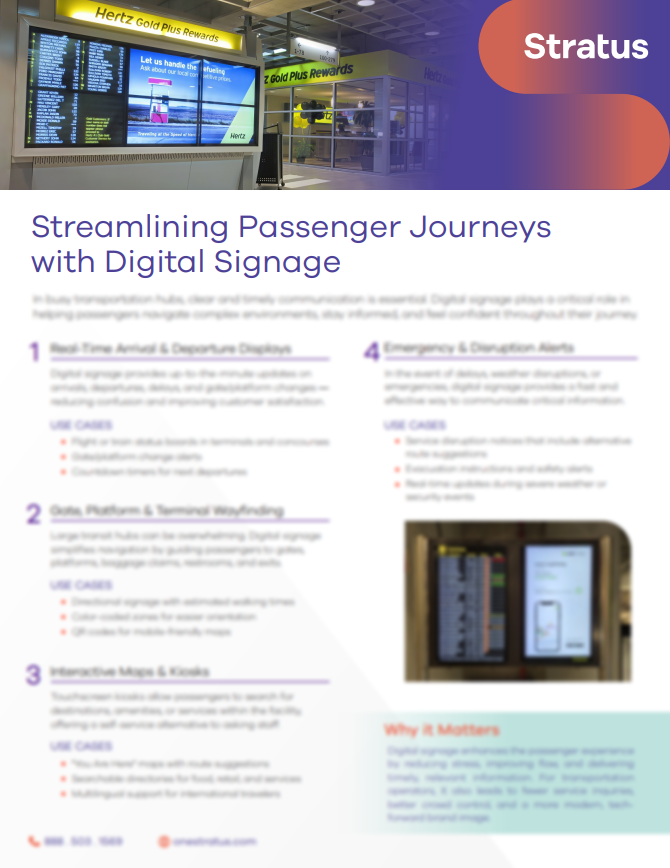 Streamlining Passenger Journeys with Digital Signage