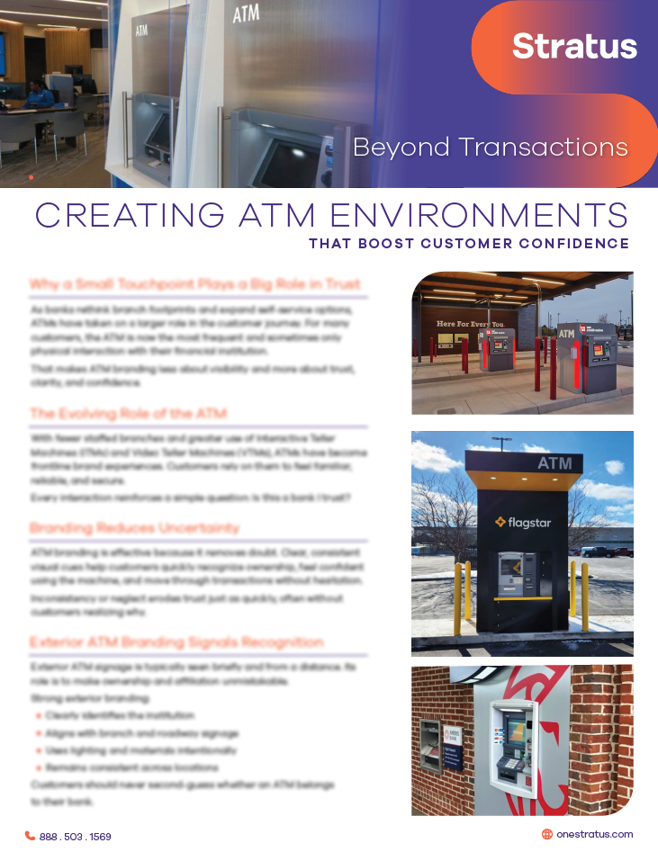 Creating ATM Environments that Boost Customer Confidence
