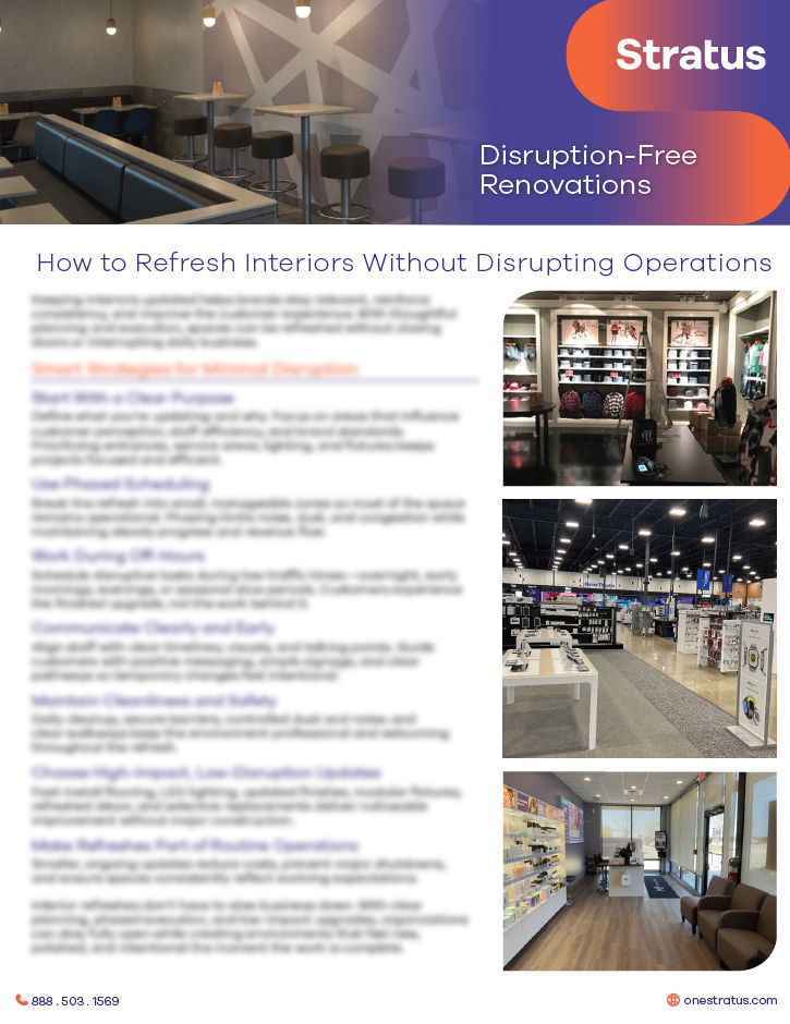 How to Refresh Interiors Without Disrupting Operations